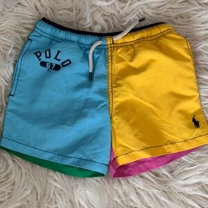 Polo by Ralph Lauren Blue and Yellow Sporty Shorts